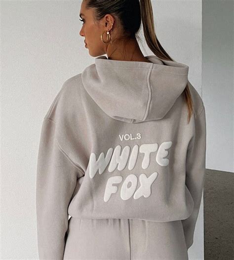 white fox dupe hoodie